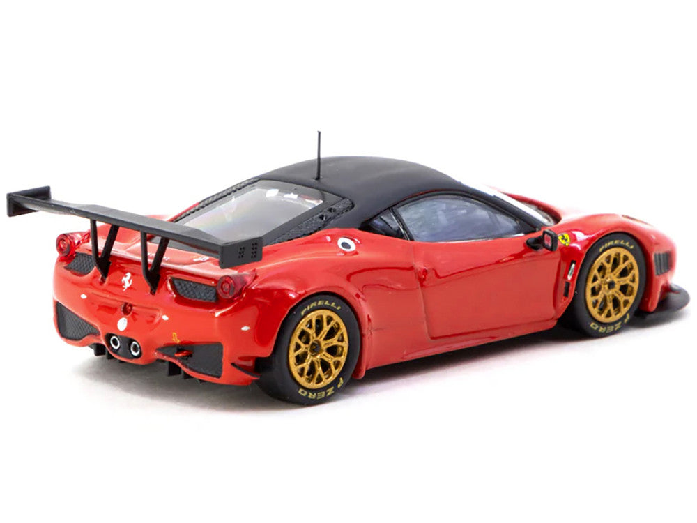 Ferrari 458 Italia GT3 Red with Black Top "Road64" Series 1/64 Diecast Model Car by Tarmac Works-0