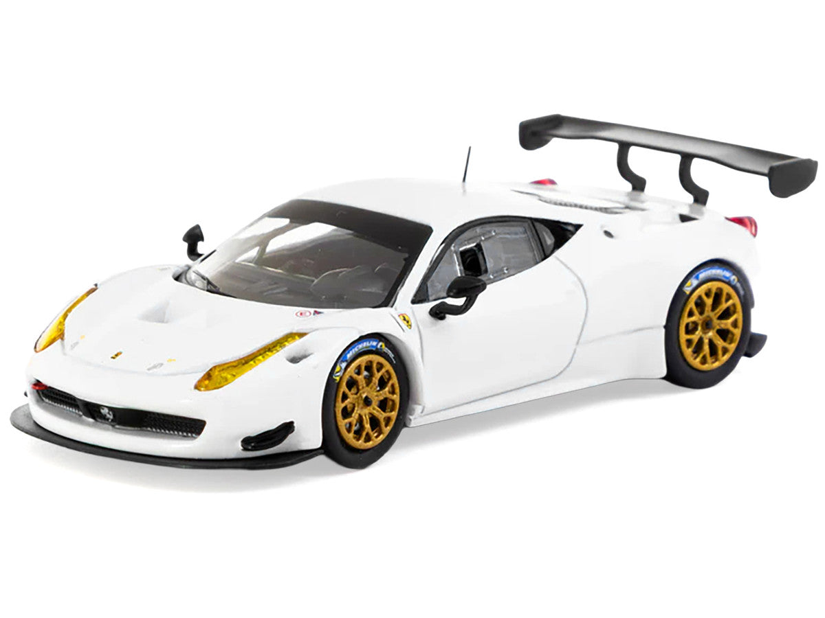 Ferrari 458 Italia GT3 White with Gold Wheels "Road64" Series 1/64 Diecast Model Car by Tarmac Works-1