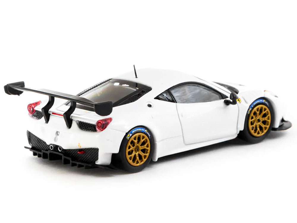 Ferrari 458 Italia GT3 White with Gold Wheels "Road64" Series 1/64 Diecast Model Car by Tarmac Works-0