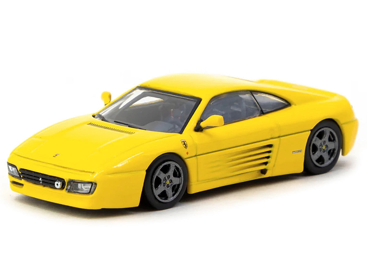 Ferrari 348 Challenge Yellow "Road64" Series 1/64 Diecast Model Car by Tarmac Works-1