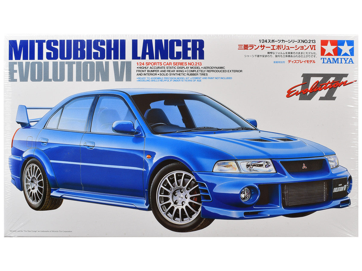 Model Kit Mitsubishi Lancer Evolution VI 1/24 Scale Model by Tamiya-0