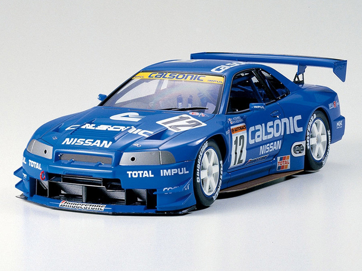 Model Kit Nissan Skyline GT-R (R34) "Calsonic" 1/24 Scale Model by Tamiya-1