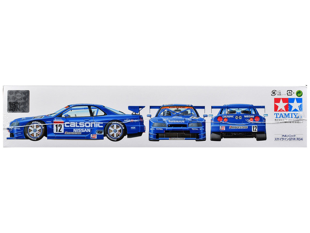 Model Kit Nissan Skyline GT-R (R34) "Calsonic" 1/24 Scale Model by Tamiya-2