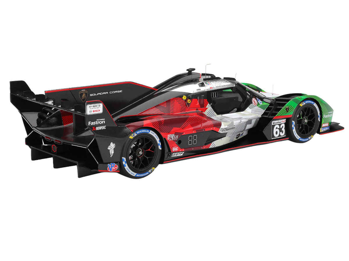 Lamborghini SC63 #63 Mirko Bortolotti - Romain Grosjean - Daniil Kvyat - Edoardo Mortara "Automobili Lamborghini Squadra Corse" IMSA "24 Hours of Daytona" (2025) 1/18 Model Car by Top Speed