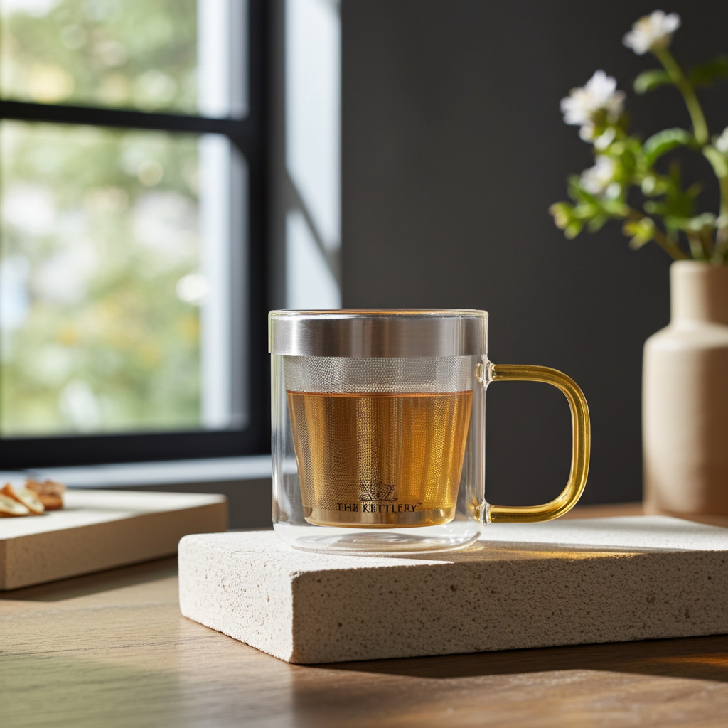 Milano Glass Tea Cup with Infuser