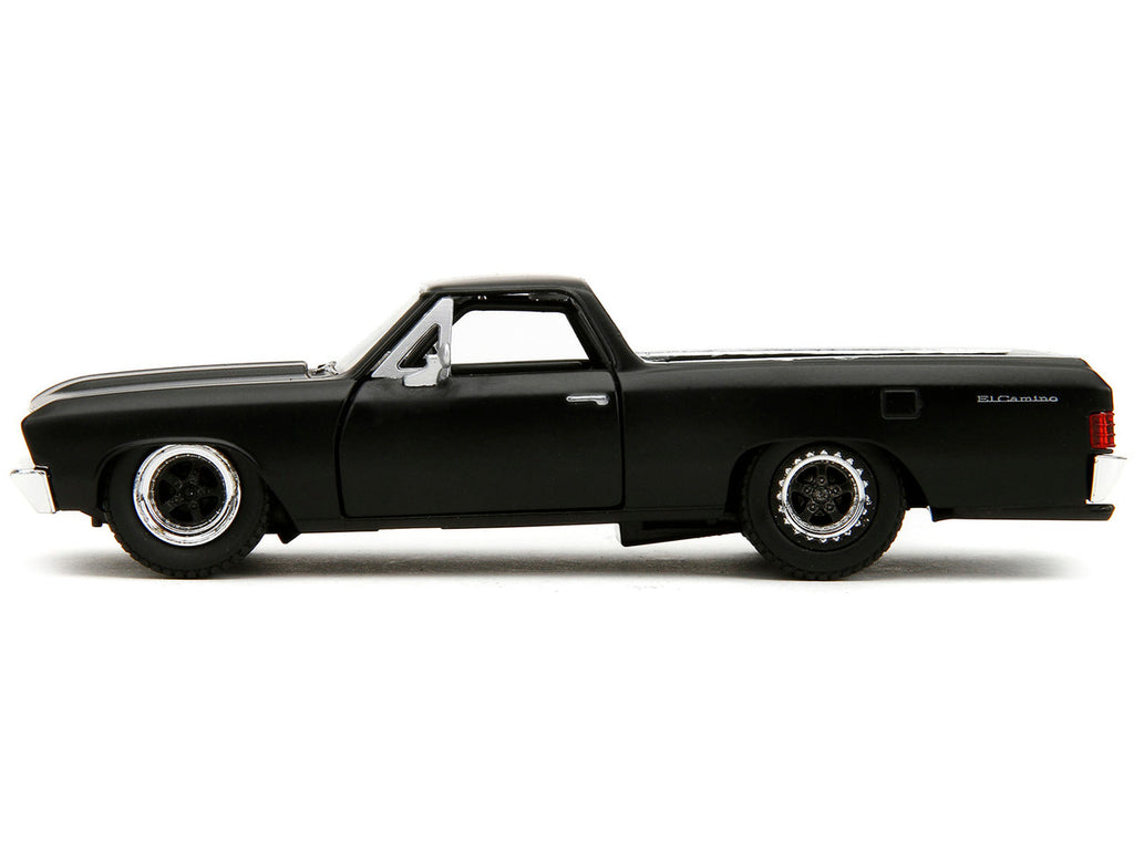 1967 Chevrolet El Camino Matt Black "Fast & Furious" Series 1/32 Diecast Model Car by Jada-3