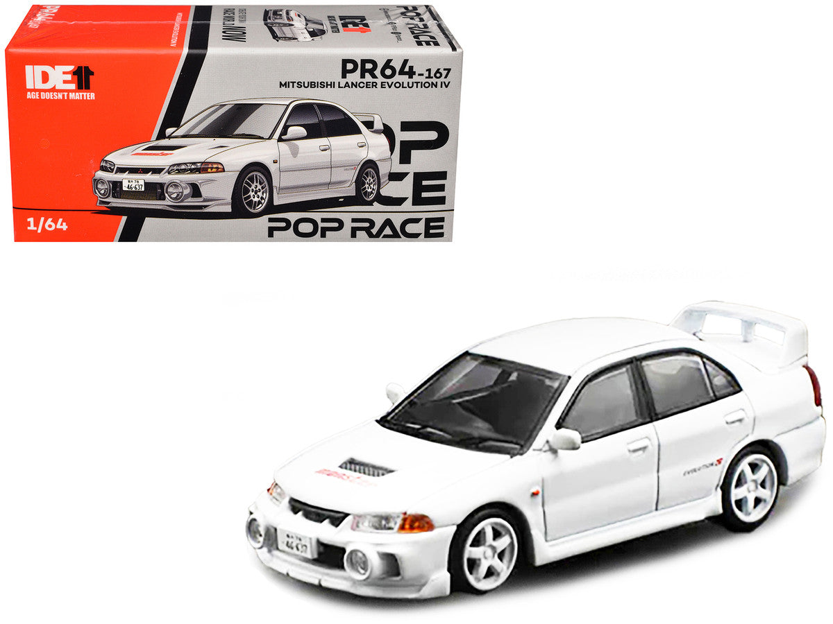Mitsubishi Lancer Evolution IV RHD (Right Hand Drive) White "Indonesia Diecast Expo 2024 Exclusive" 1/64 Diecast Model Car by Pop Race-0